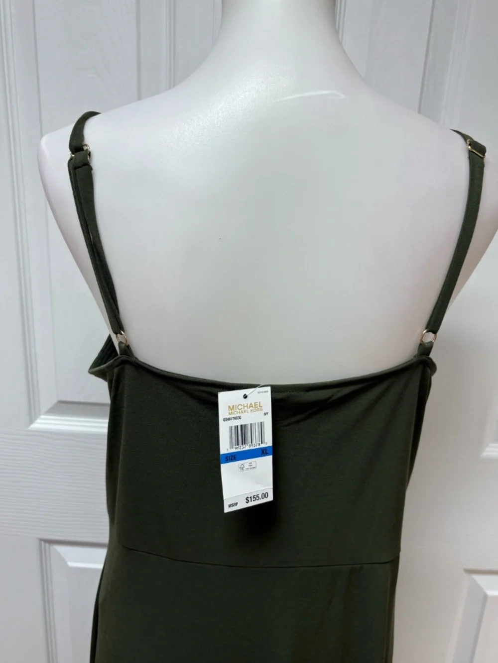 Michael Kors Women's Knot Front Sleeveless Green Dress - Size XL - NEW With Tags